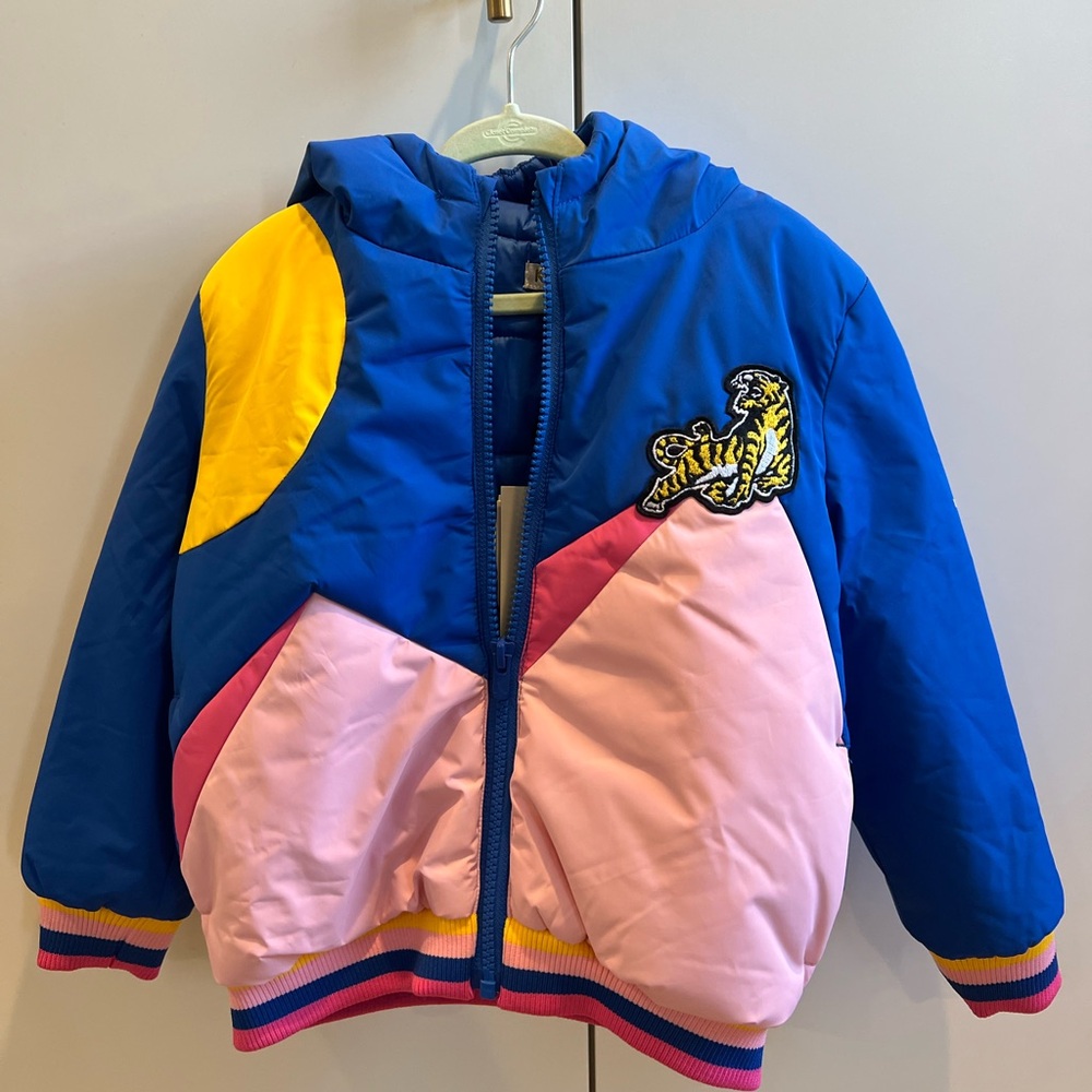 Kenzo Blue and Pink Kids Puffer Jacket
